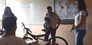 Alunos fazem vaquinha e dão bike e mochila para amigo ir à escola