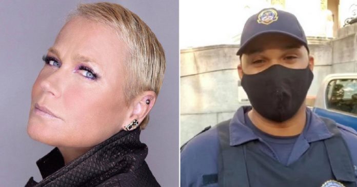 Xuxa presta homenagem a guarda civil humilhado por desembargador