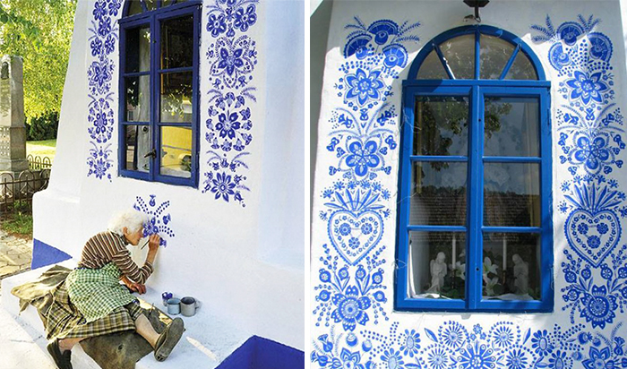 psicologiasdobrasil.com.br - Vovó de 90 anos transforma as casas de sua cidade pintando-as com lindas flores