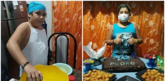 Menino de 10 anos comemorou seu aniversário sozinho porque sua família está com COVID-19