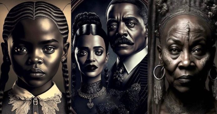 Artista reimagina Wandinha e os Addams como uma família negra