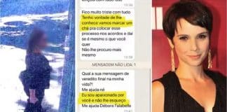 As mensagens perturbadoras enviadas a Débora Falabella por mulher que a persegue há 10 anos