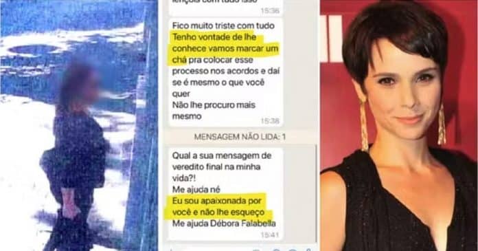 As mensagens perturbadoras enviadas a Débora Falabella por mulher que a persegue há 10 anos