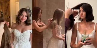 Por que as noivas estão cortando os cabelos durante o casamento?