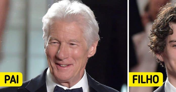 Genética privilegiada: Filho galã de Richard Gere surge no tapete vermelho e é considerado mais bonito que o pai