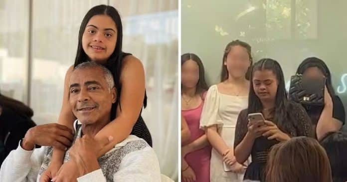 Romário se emociona com discurso de formatura da filha: ‘A síndrome de down não me impediu de conquistar o meu espaço’